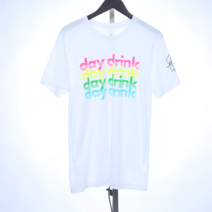 COACH MEETING HOUSE OFFICIAL "DAY DRINK" GRADIENT WHITE TEE SHIRT